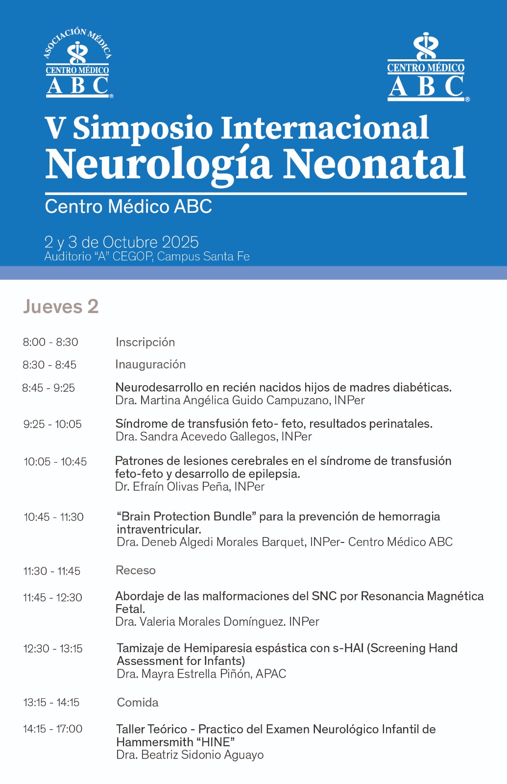 V Simposio Internacional Neurología Neonatal